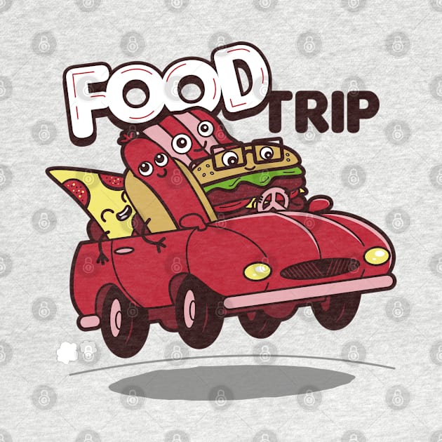 Funny Cute Original Kawaii Junk Food Road Trip Cute Meme For Foodies by BoggsNicolas